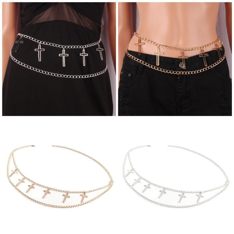 Women Formal Event Wear - 39BD ยอดนิยมเข็มขัดโลหะข้าม Charm เอวตกแต่งชุดปาร์ตี้เอว Decors ไนท์คลับเครื่องประดับ