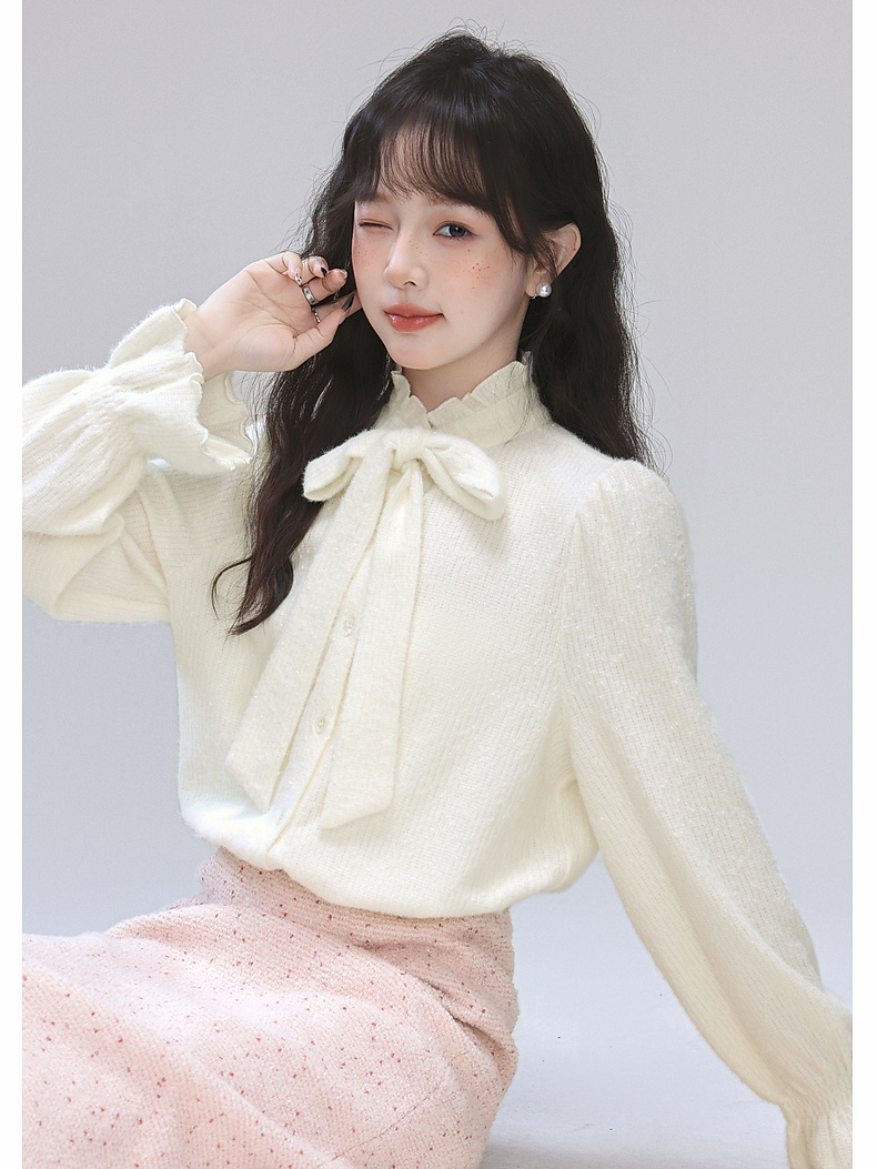 Women Formal Blouses For Evening Wear - เสื้อเชิ้ตแขนยาวผู้หญิงผ้าซาตินติดกระดุมทรงเข้ารูปคอปกสไตล์จีนผู้หญิงหรูหราสไตล์พรีปปี้โรแมนติกอ่อนเยาว์สวมใส่ในฤดูใบไม้ผลิ