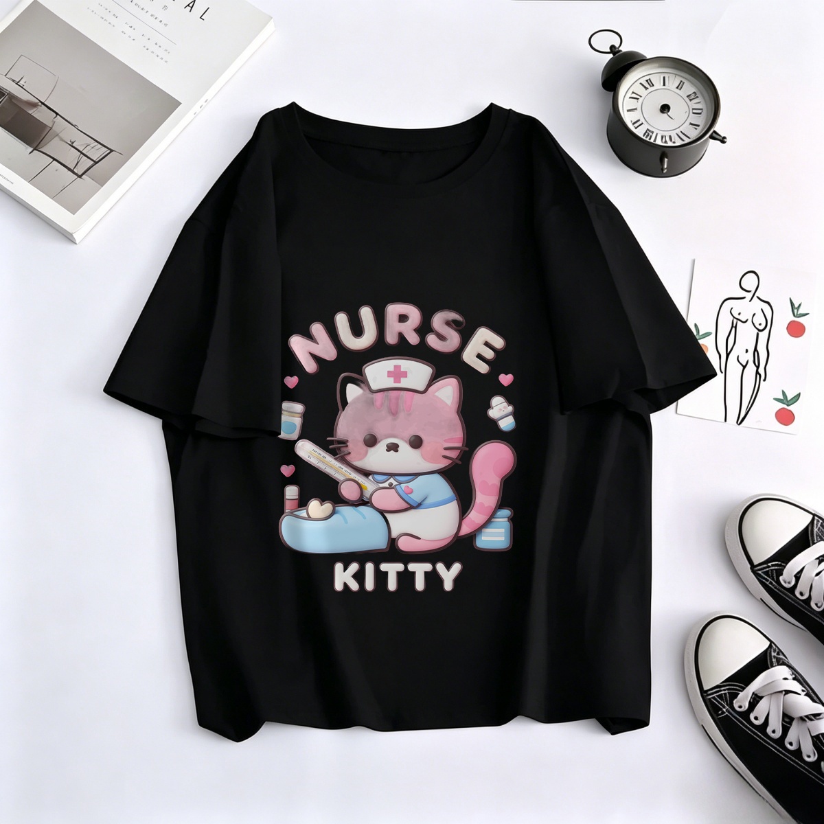 Women Formal Wear For Meeting - เสื้อยืดผู้หญิง ผ้าลินินผสมสแปนเด็กซ์ คอกลม ทรงปกติ เหมาะสำหรับใส่ทำงาน ประชุม