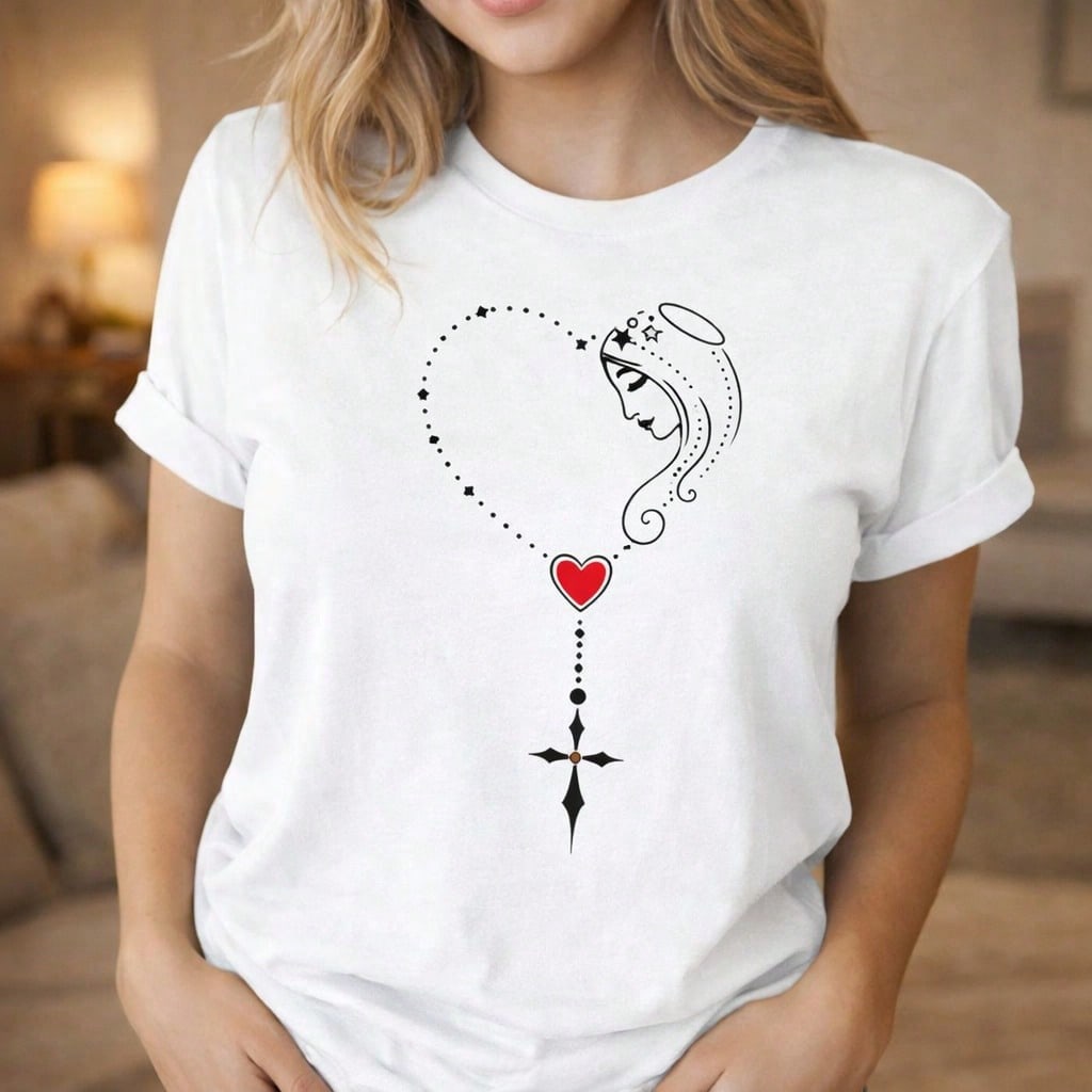 Women Formal Event Wear - เสื้อเชิ้ตพิมพ์ลายหัวใจลายดอกไม้สำหรับผู้หญิงไซส์ใหญ่ Trebalena - เสื้อเชิ้ตคอกลมแขนสั้นลำลองพร้อมลายดอกไม้แบบสุ่ม สวมใส่สบายทุกวัน เสื้อสำหรับฤดูร้อน