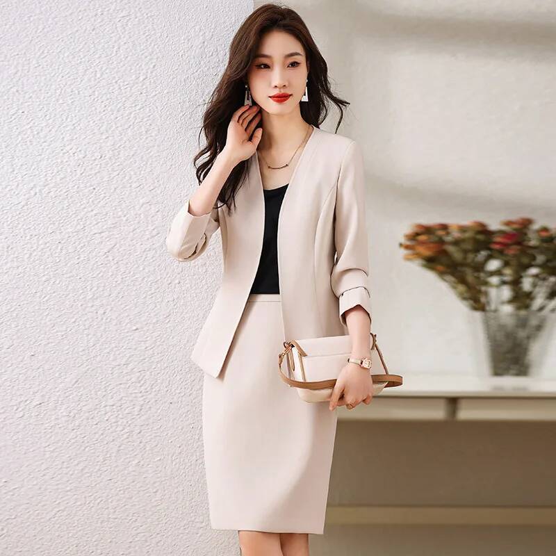Women Formal Wear Blazers - ชุดสูทธุรกิจสตรีแบบเป็นทางการพร้อมกระโปรงและเสื้อแจ็คเก็ต สไตล์ OL เสื้อเบลเซอร์มืออาชีพสำหรับผู้หญิง สไตล์ OL