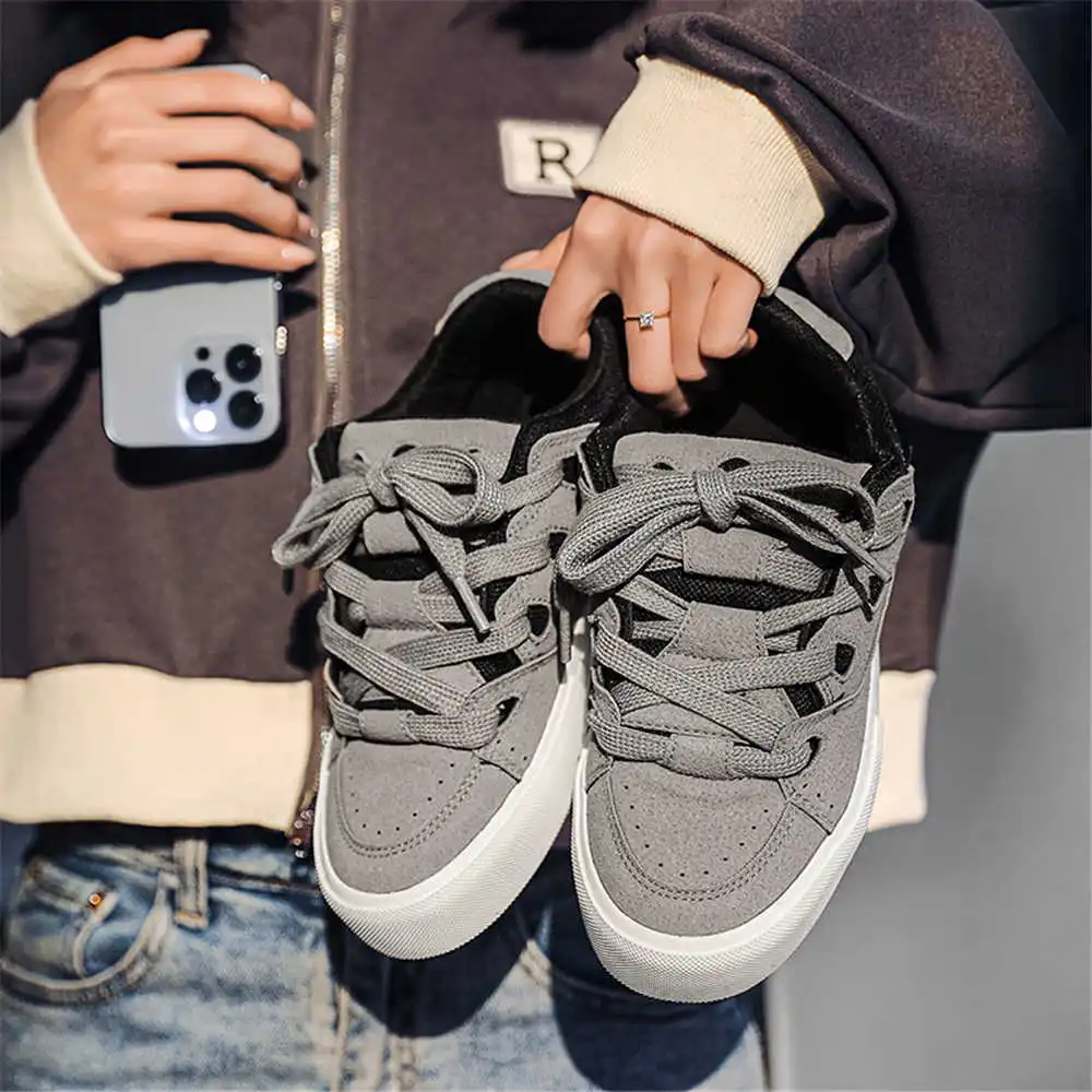 Women Formal Wear Shop - กับ Lacing Hiphop ผู้หญิงรองเท้าสเก็ตบอร์ดวอลเลย์บอลรองเท้าผ้าใบสําหรับสตรี Beige Boot