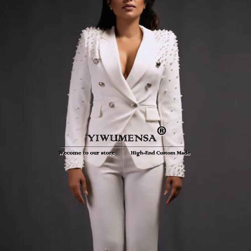 Women Formal Wear Tailor - ชุดสูทกางเกงผู้หญิงสุดหรูทรงสลิมฟิตชุดทักซิโด้วันเกิดสำหรับงานแต่งงานงานปาร์ตี้ธุรกิจผู้หญิงงานปาร์ตี้แบบสั่งตัด