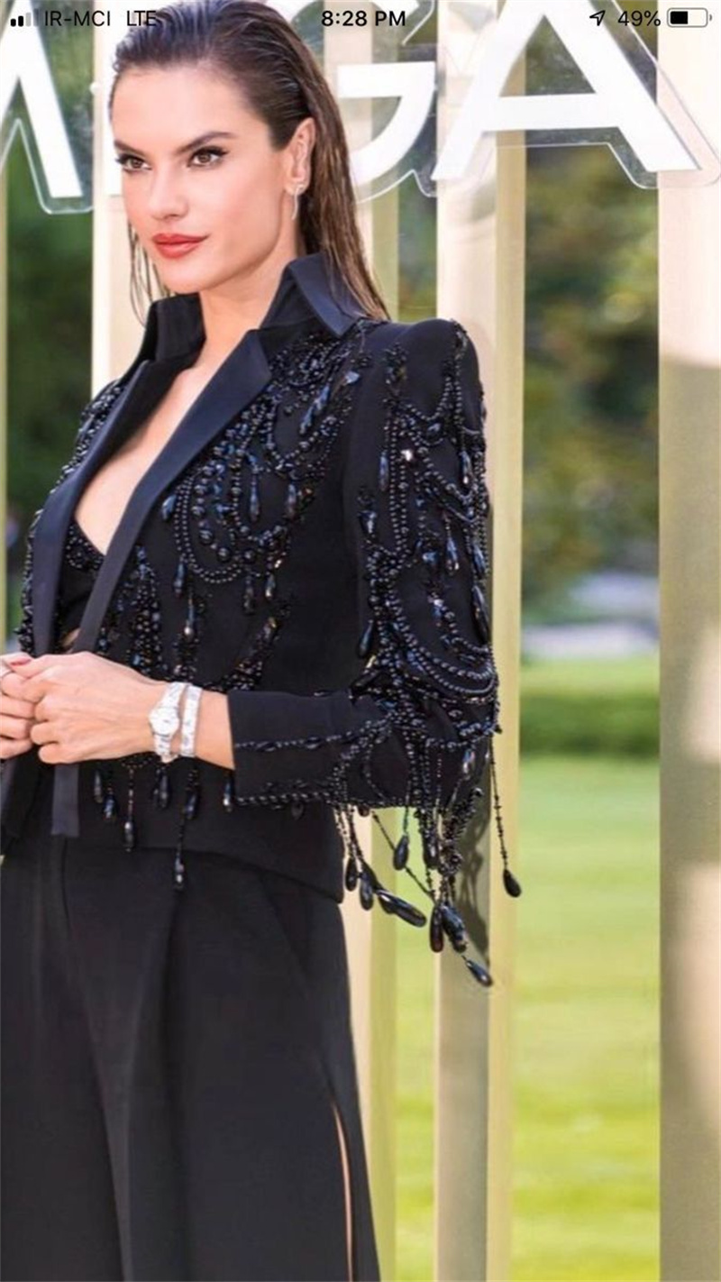 ชุดสูทผู้หญิงสีดำคริสตัล 2 ชิ้ - Women Formal Wear Trousers บทวิจารณ์และราคา