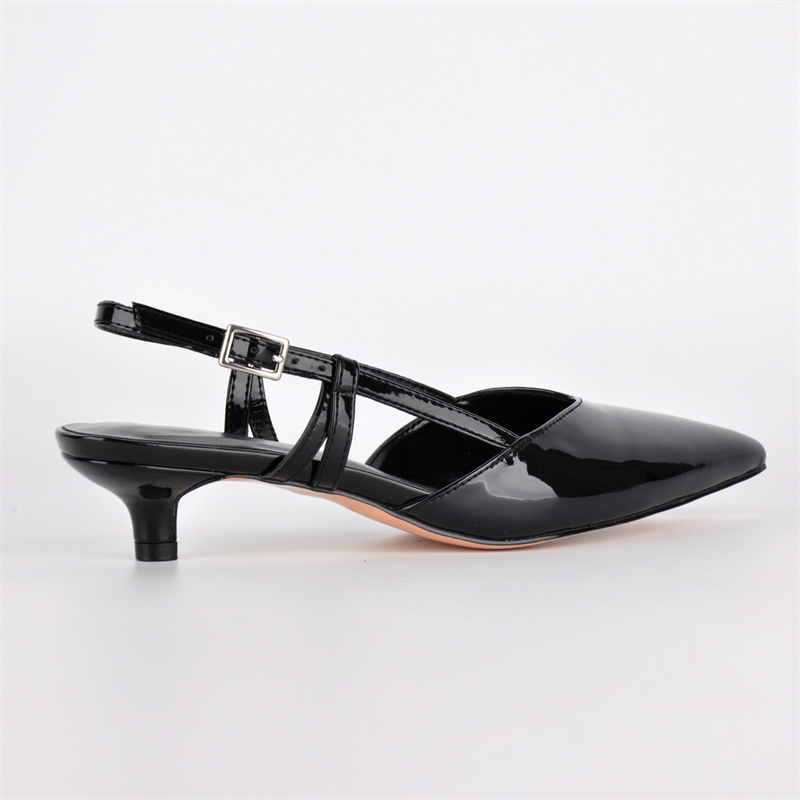 รองเท้าส้นเตี้ยแบบสวมเปิดส้น ป - Kitten Heel Women บทวิจารณ์และราคา
