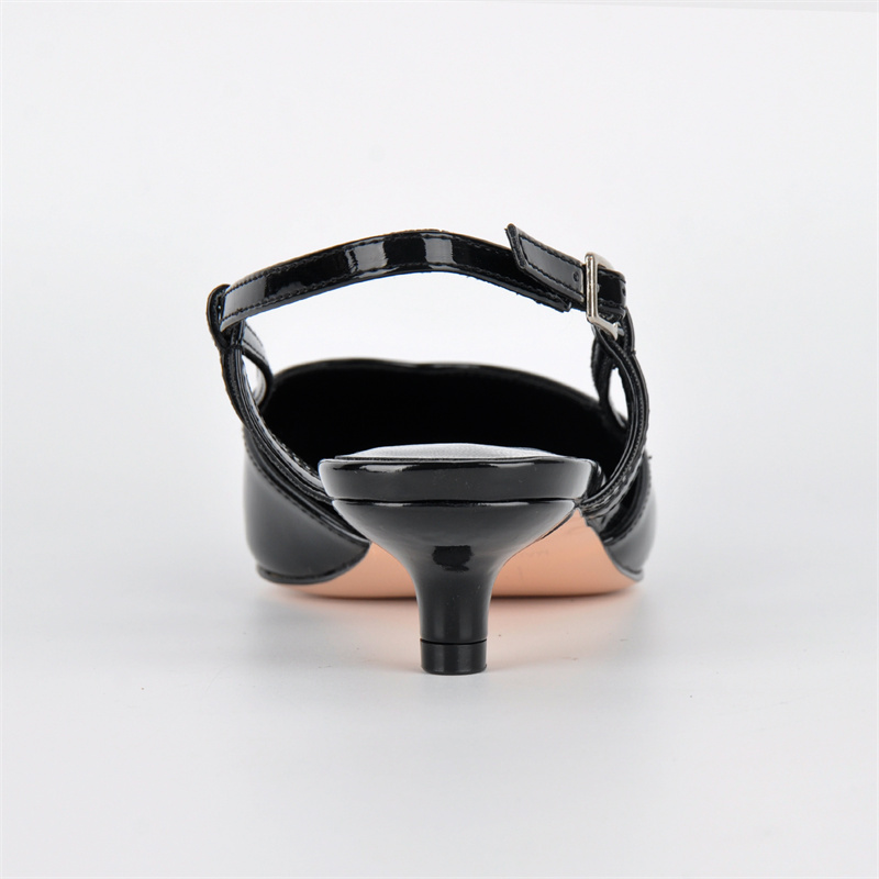 รองเท้าส้นเตี้ยแบบสวมเปิดส้น ป - Kitten Heel Women บทวิจารณ์และราคา