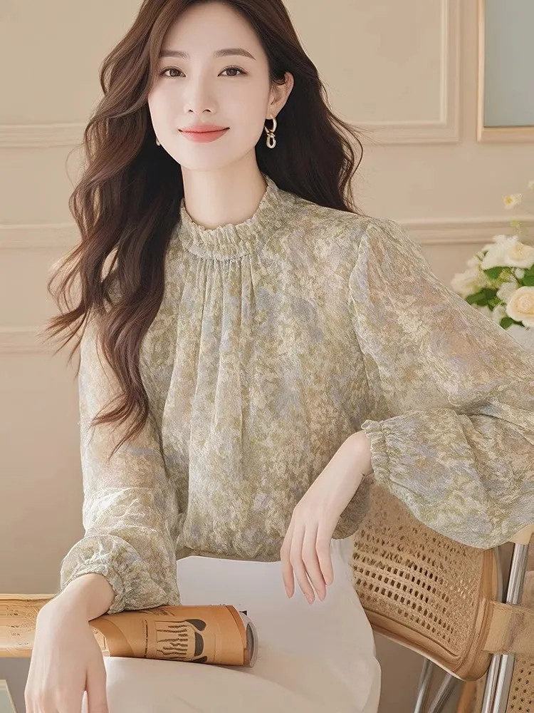 เสื้อเชิ้ตแขนยาวผู้หญิงผ้าซาติ - Women Formal Blouses For Evening Wear บทวิจารณ์และราคา