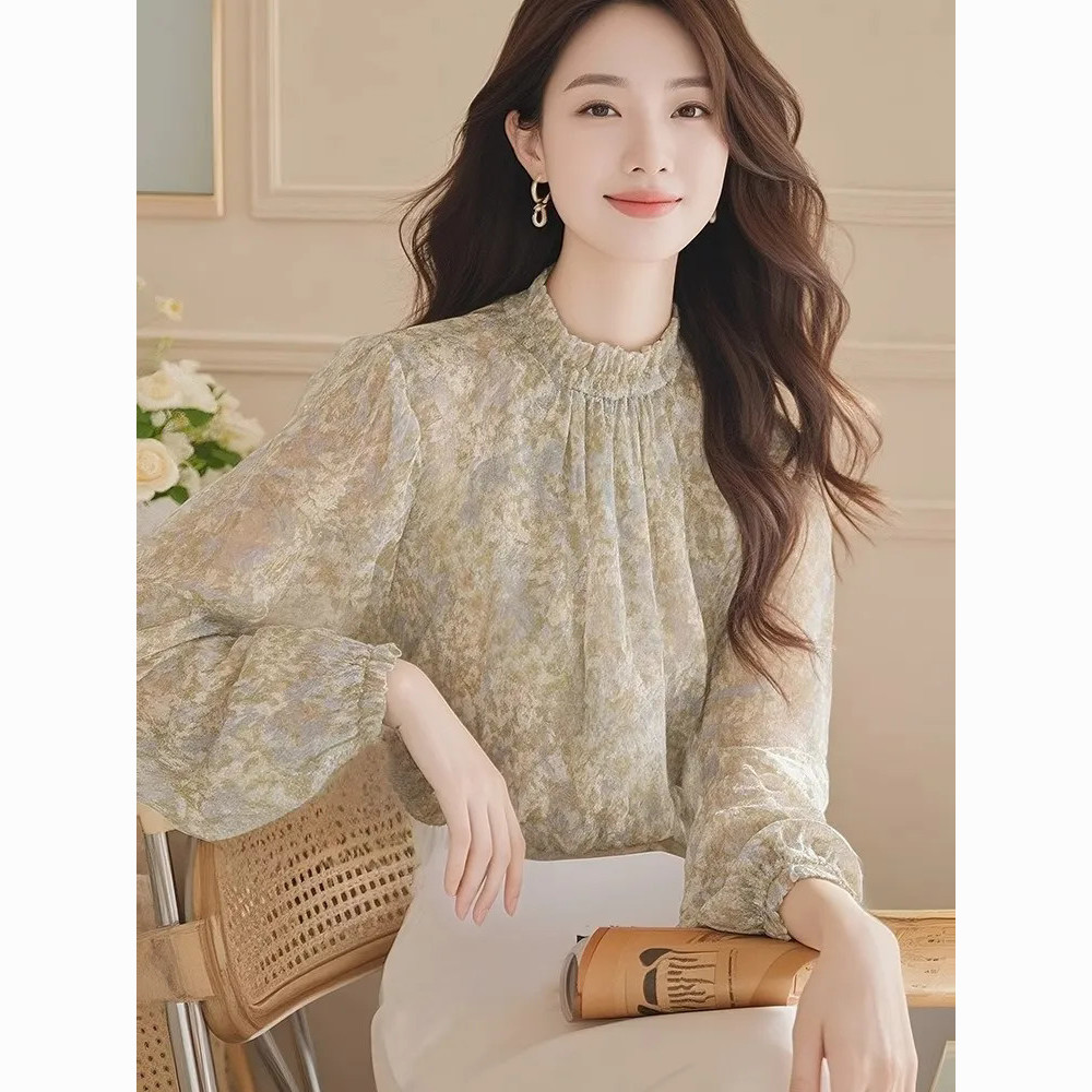 เสื้อเชิ้ตแขนยาวผู้หญิงผ้าซาติ - Women Formal Blouses For Evening Wear บทวิจารณ์และราคา