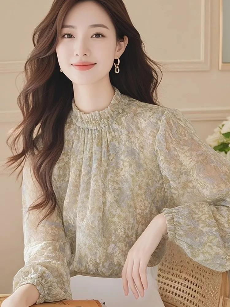 เสื้อเชิ้ตแขนยาวผู้หญิงผ้าซาติ - Women Formal Blouses For Evening Wear บทวิจารณ์และราคา