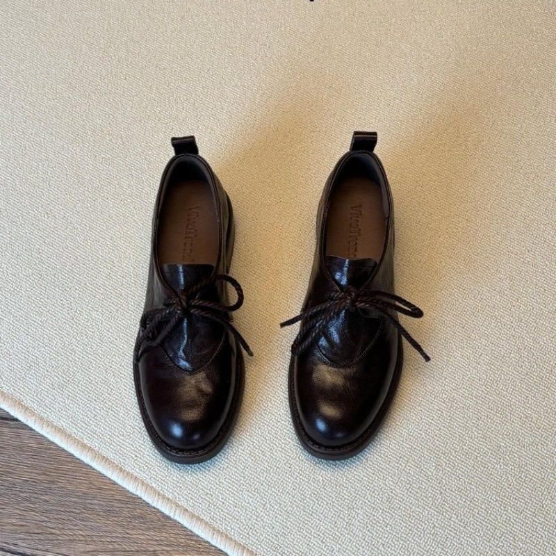 รองเท้าโลฟเฟอร์แบบผูกเชือกสไตล - Kitten Heel Women บทวิจารณ์และราคา