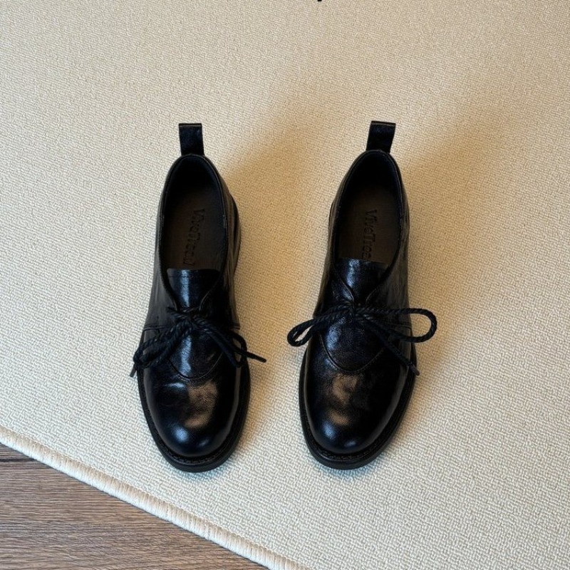 รองเท้าโลฟเฟอร์แบบผูกเชือกสไตล - Kitten Heel Women บทวิจารณ์และราคา