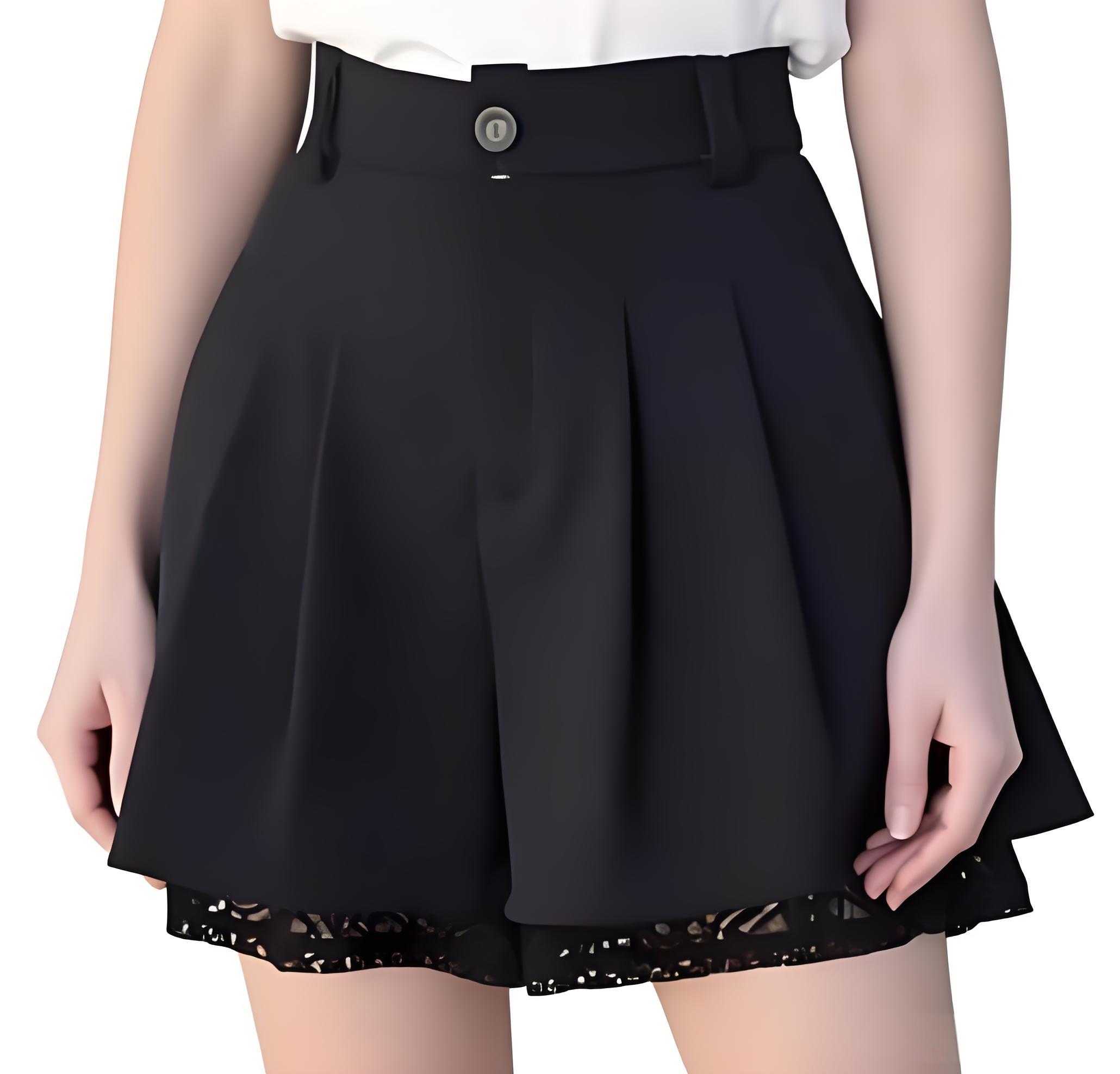 กางเกงขาสั้นทรงคูลอตเอวสูงสำหร - Women Formal Wear Tailor บทวิจารณ์และราคา
