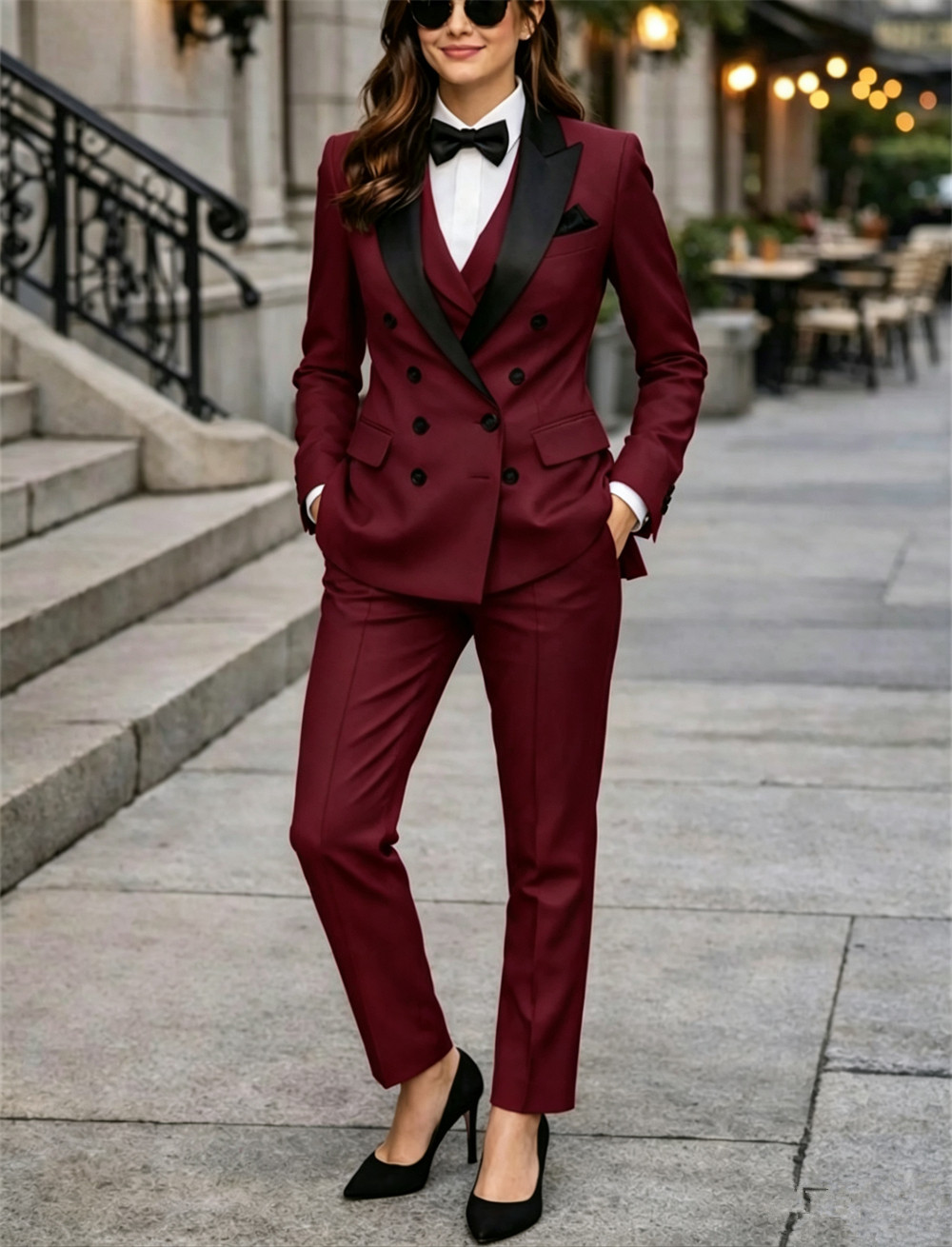 ชุดสูทผู้หญิงแบบกระดุมสองแถว 3 - Women Formal Wear Tailor บทวิจารณ์และราคา