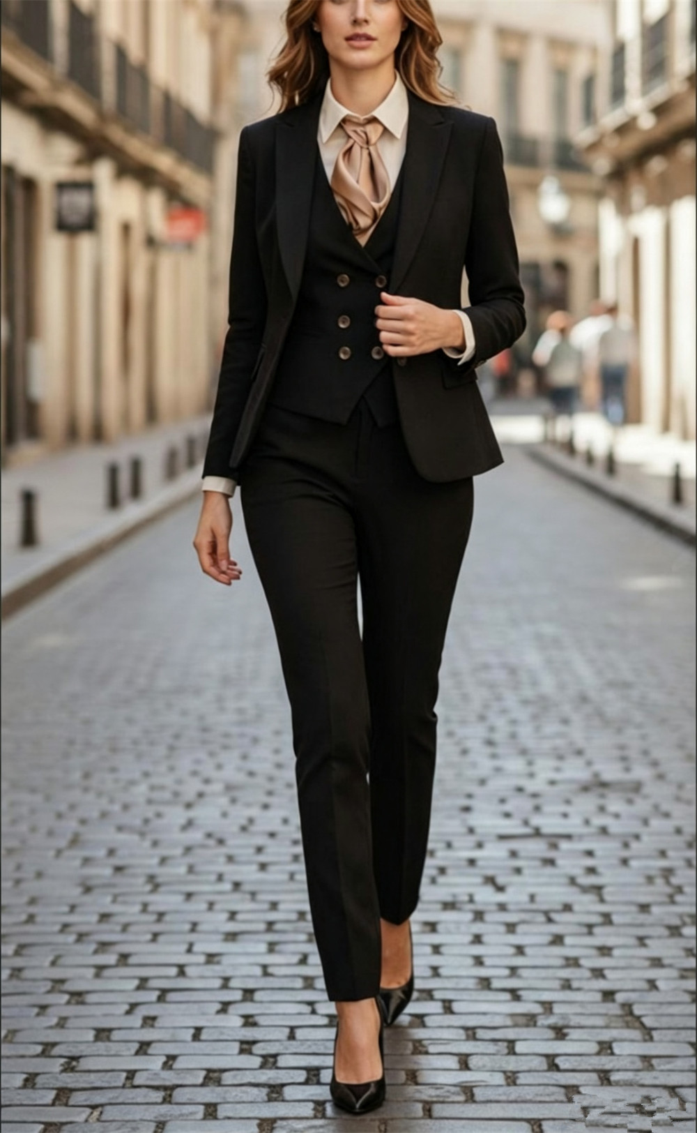 ชุดสูทสีดำสำหรับผู้หญิง 3 ชิ้น - Women Formal Wear Tailor บทวิจารณ์และราคา