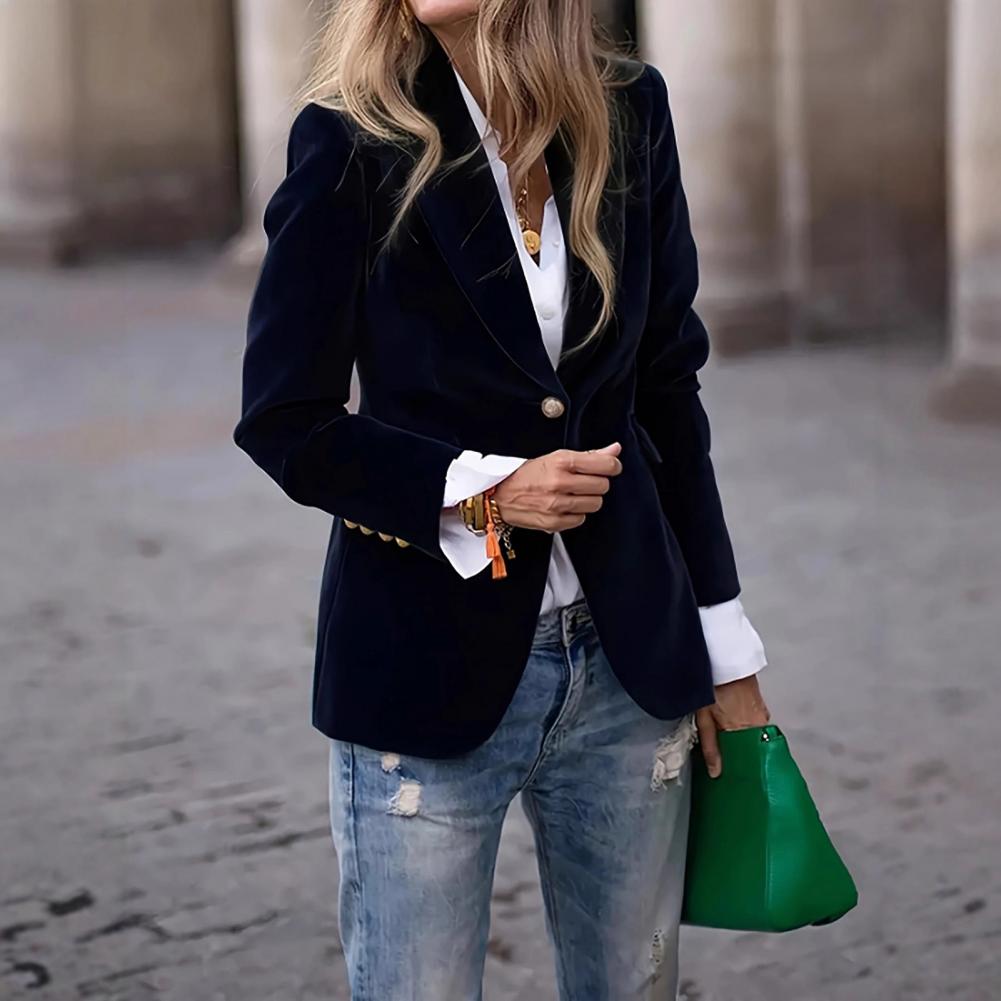 เสื้อเบลเซอร์กำมะหยี่ขนาดใหญ่ส - Women Formal Wear Blazers บทวิจารณ์และราคา