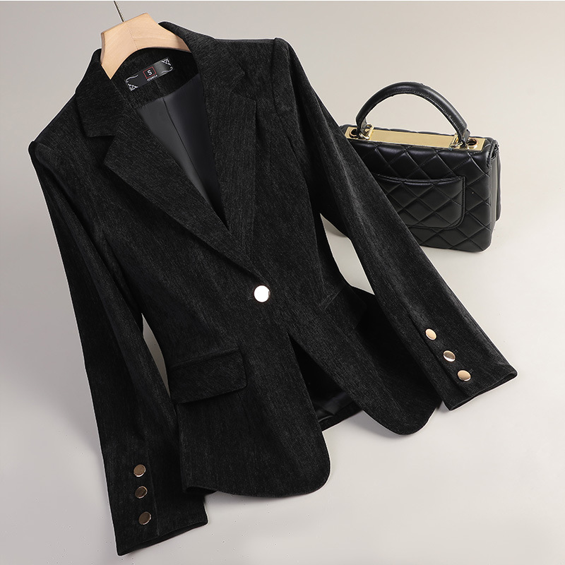 สีเหลืองทองกำมะหยี่เบลเซอร์ผู้ - Women Formal Wear Blazers บทวิจารณ์และราคา