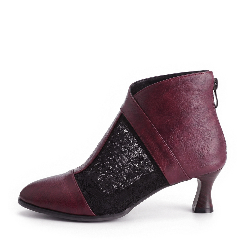 รองเท้าบูทข้อเท้าแบบผูกเชือกสำ - Kitten Heel Women บทวิจารณ์และราคา