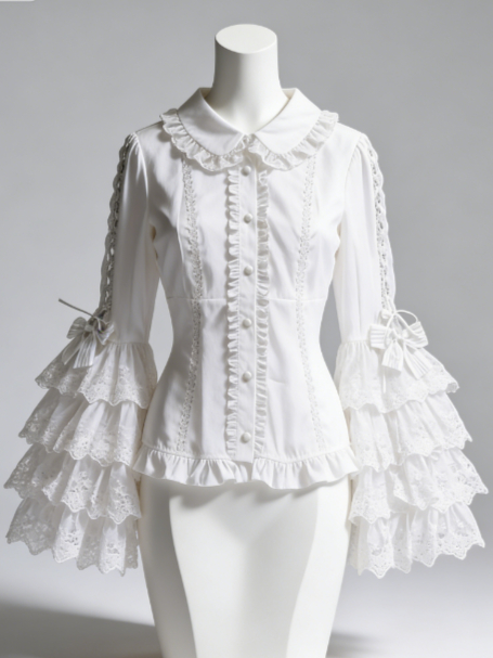 เสื้อโลลิต้าหวานๆ แต่งลูกไม้ แ - Women Formal Blouses For Evening Wear บทวิจารณ์และราคา