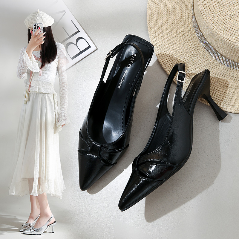 รองเท้าส้นสูงแบบสวมเปิดส้น ปลา - Kitten Heel Women บทวิจารณ์และราคา