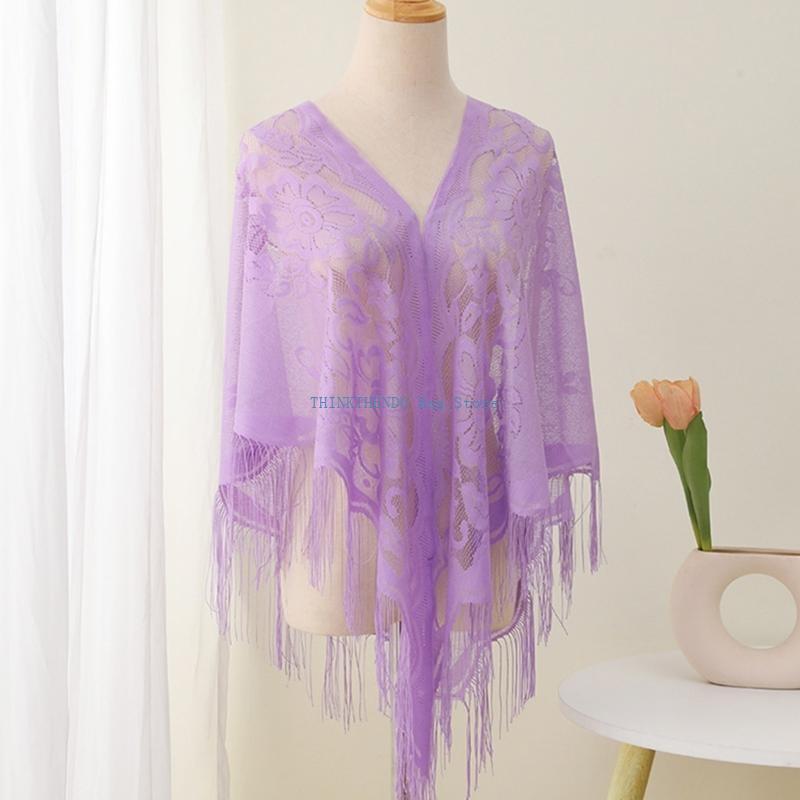 340D Lace Fringed Cover Up Hol - Women Formal Event Wear บทวิจารณ์และราคา