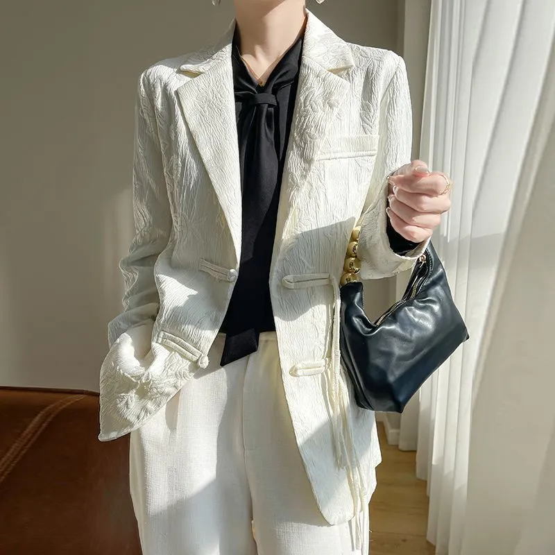 เสื้อแจ็คเก็ตเบลเซอร์สีขาวสำหร - Women Formal Wear Blazers บทวิจารณ์และราคา