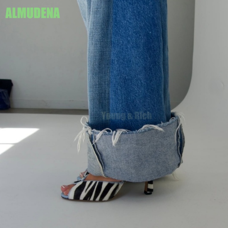 รองเท้าส้นเตี้ยแบบสวมเปิดนิ้วเ - Kitten Heel Women บทวิจารณ์และราคา