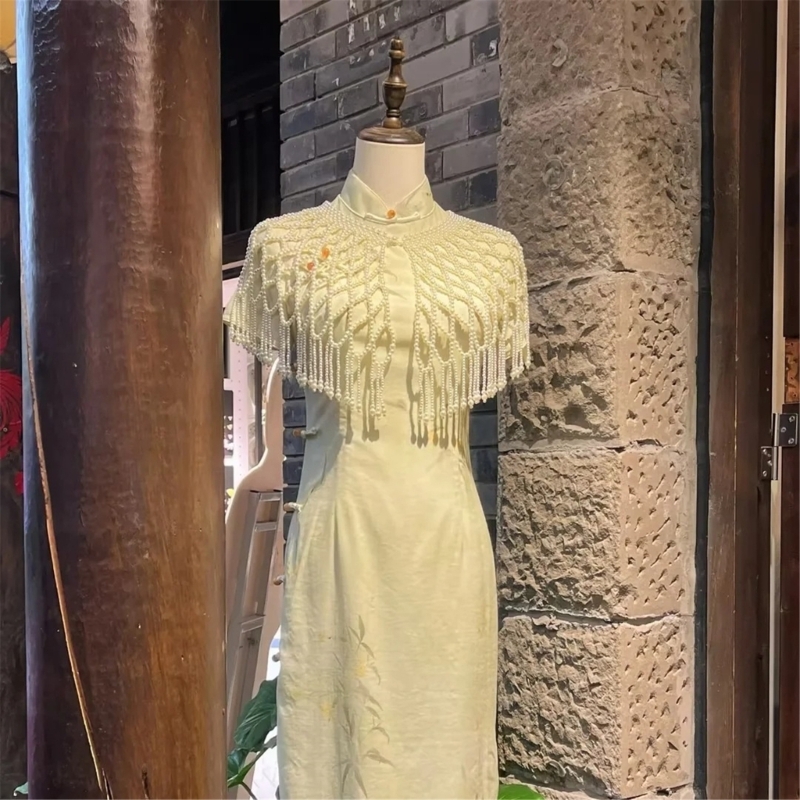 ผ้าห่อตัวเน้นเสียงไข่มุกระบายอ - Women Formal Event Wear บทวิจารณ์และราคา