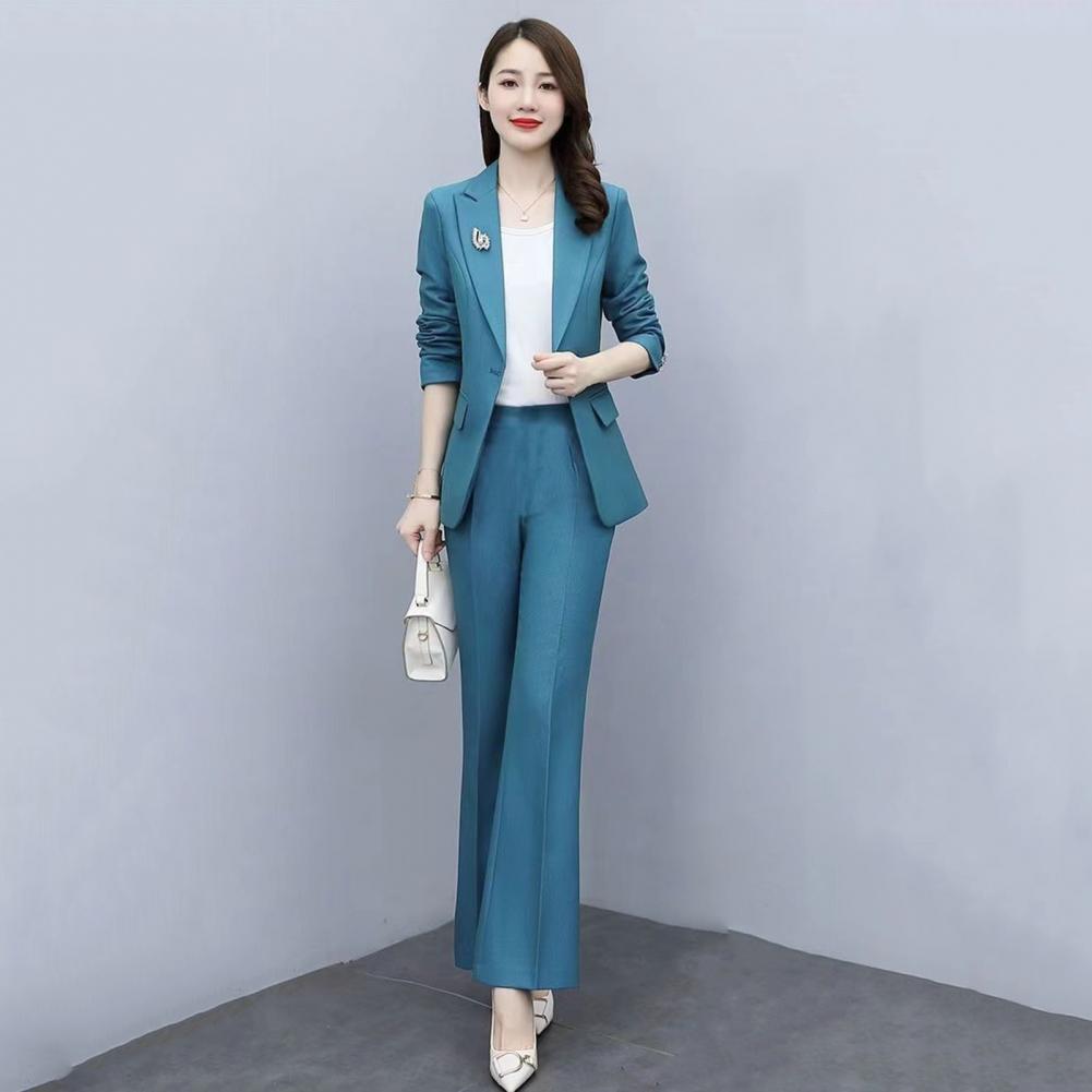 ชุดสูทผู้หญิง 2 ชิ้น/เซ็ต เสื้ - Women Formal Wear Trousers บทวิจารณ์และราคา
