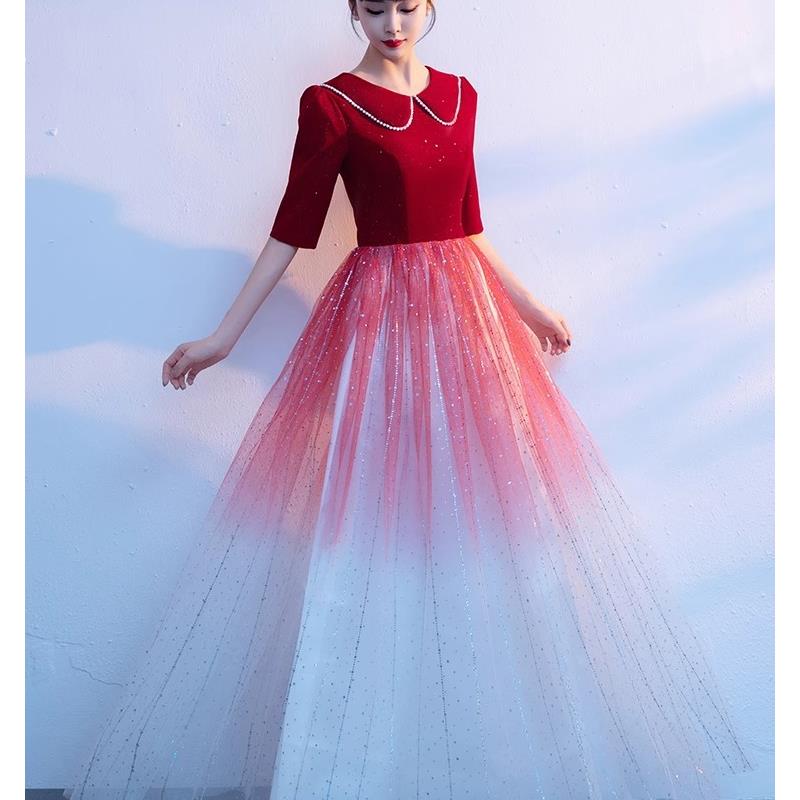 ชุดราตรีสีแดงสำหรับผู้หญิง แฟช - Women Formal Wear For Meeting บทวิจารณ์และราคา