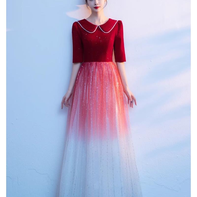 ชุดราตรีสีแดงสำหรับผู้หญิง แฟช - Women Formal Wear For Meeting บทวิจารณ์และราคา
