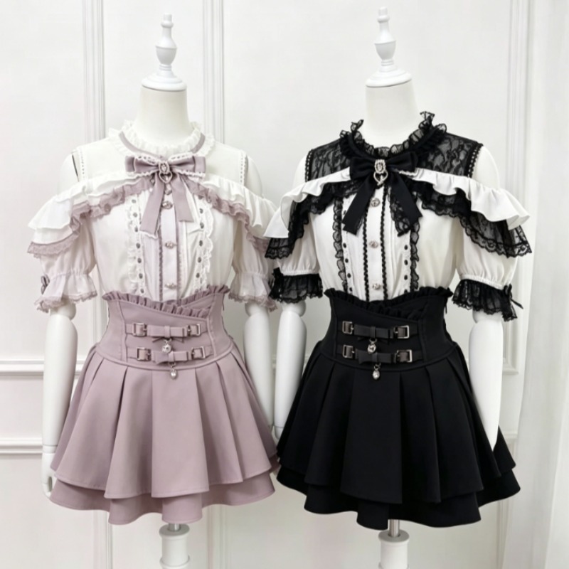 เสื้อเชิ้ตสไตล์โลลิต้าญี่ปุ่นน - Women Formal Blouses For Evening Wear บทวิจารณ์และราคา