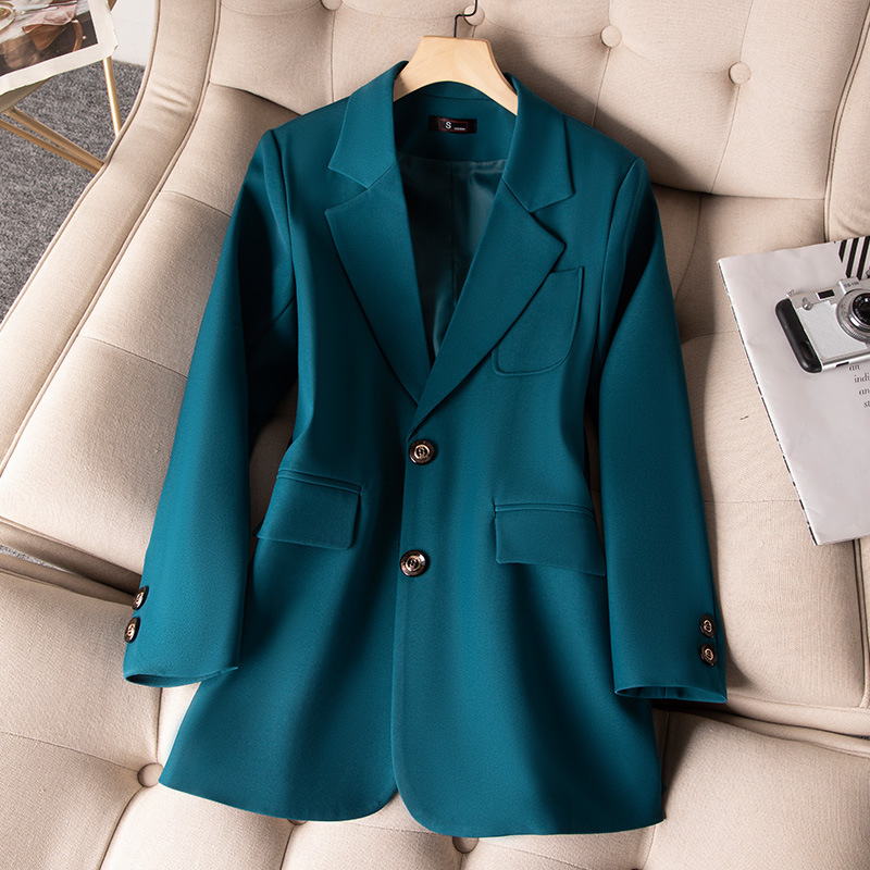 สีฟ้าสีดําสีเขียวผู้หญิงอย่างเ - Women Formal Wear Blazers บทวิจารณ์และราคา
